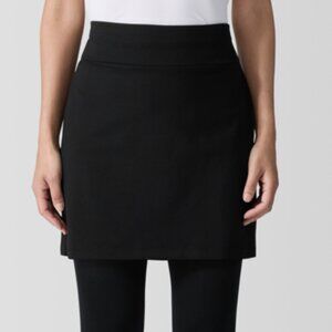 Eileen Fisher  Women's  Black  Washable Flex Ponte Mini Skirt Pull On
